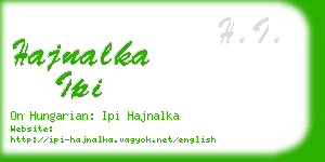 hajnalka ipi business card